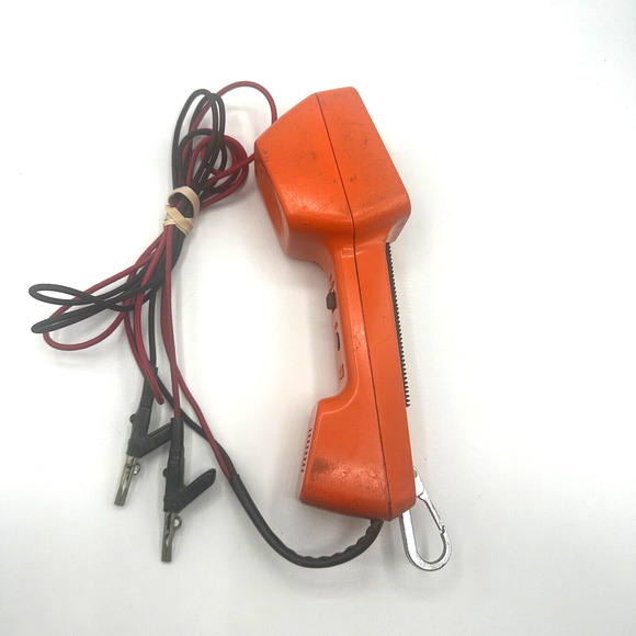 VTG AT&T Phone Line Tester Push Button Lineman Test Butt Set ORANGE FREE SHIP - Picture 3 of 5